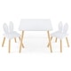 preview thumbnail 25 of 27, 3 Pieces Kids Table and Chairs Set for Arts Crafts Snack Time - 24.5" x 24.5" x 17"