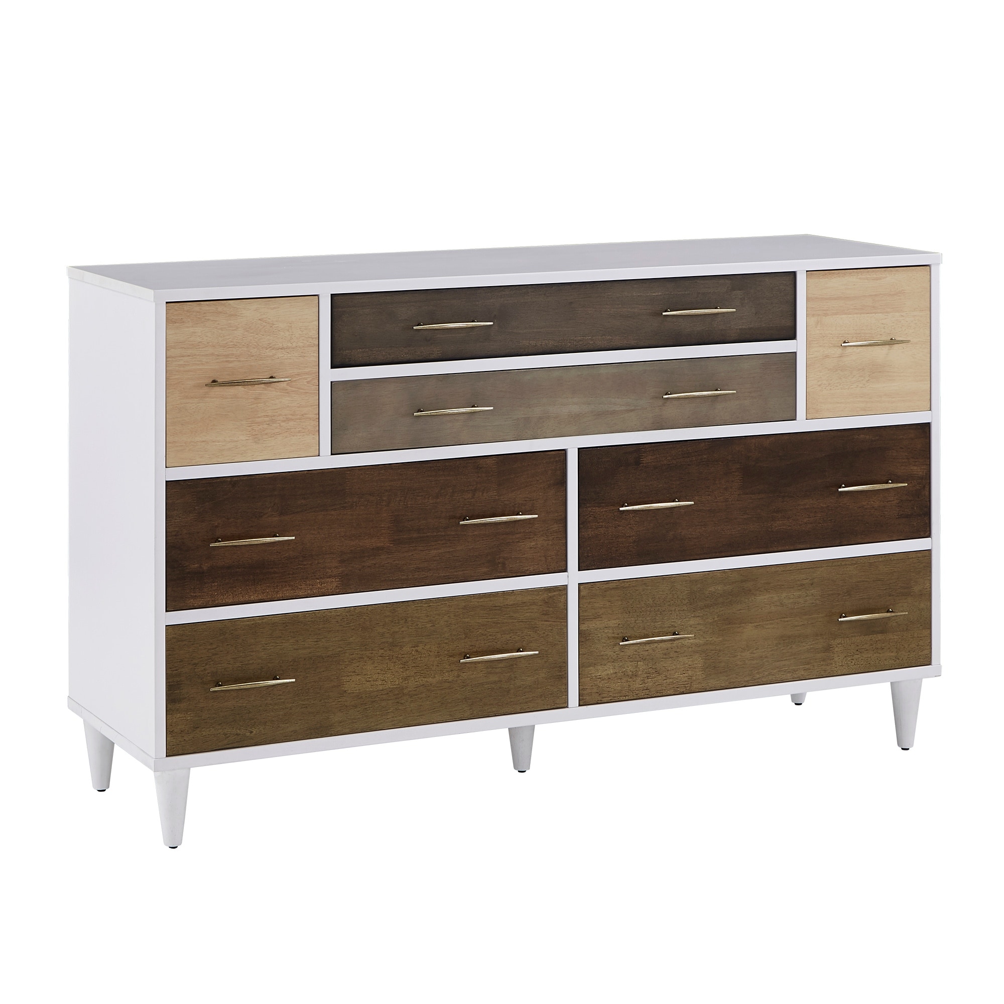 Prudence White and Natural Finish 8-Drawer Dresser by iNSPIRE Q