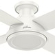 preview thumbnail 13 of 28, Hunter Fan Dempsey Collection 52-inch Low Profile Brushed Nickel Ceiling Fan with 4 Black/Chocolate Oak Reversible Blades
