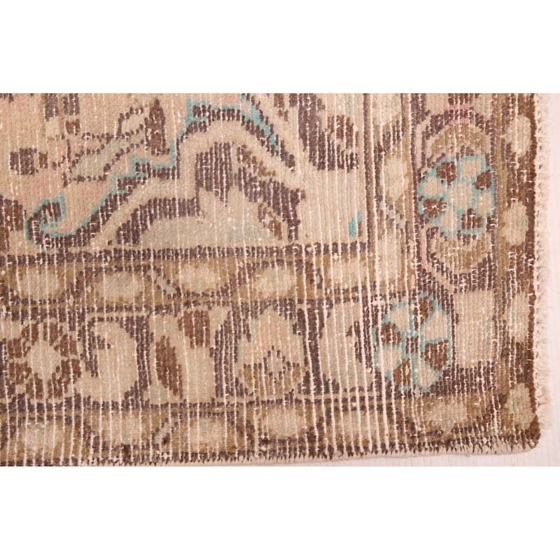 ECARPETGALLERY Hand-knotted Antalya Vintage Beige Wool Rug - 3'3 x 4'9