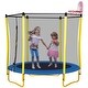 preview thumbnail 28 of 37, 5.5Ft Trampoline For Kids - 65" Outdoor & Indoor Mini Toddler Trampoline With Enclosure