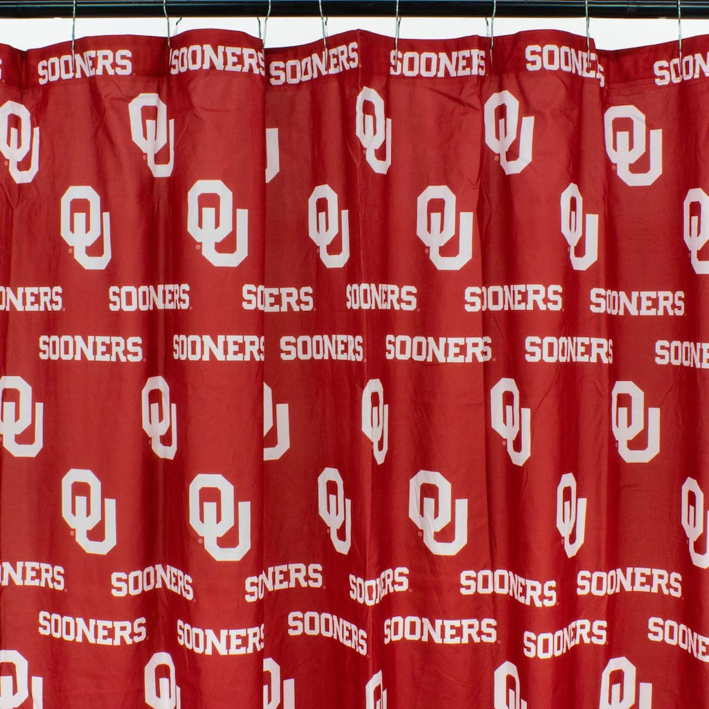 Oklahoma Sooners Printed Shower Curtain Cover - 70" x 72"
