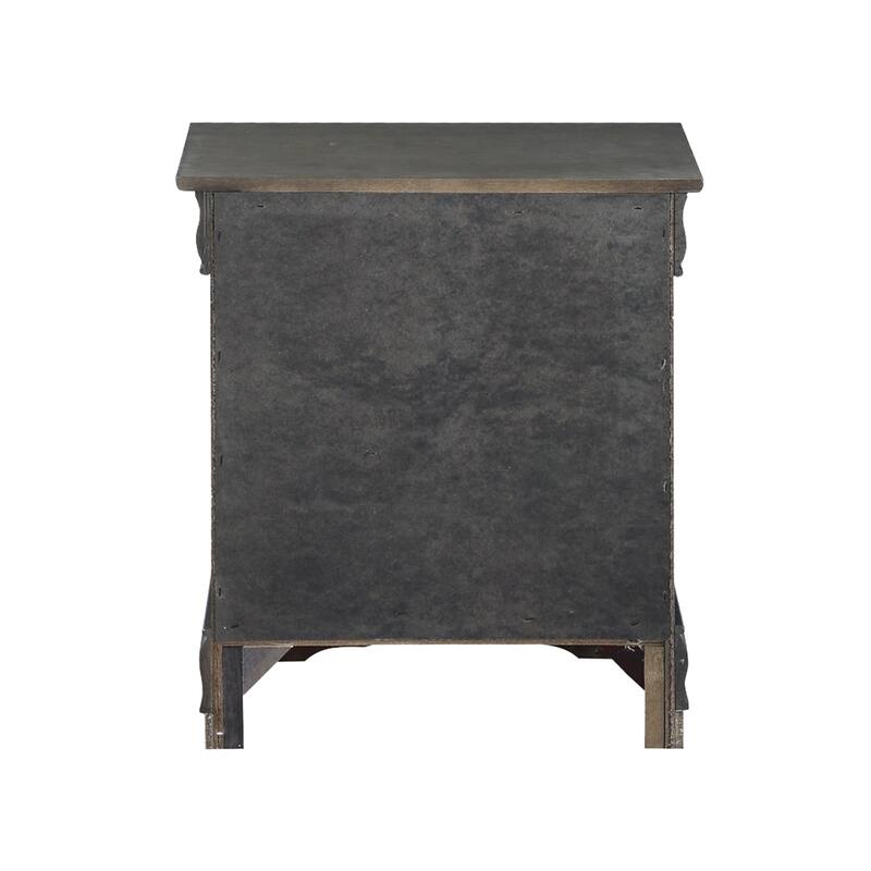 Solid Pine Nightstand with 2 Drawers