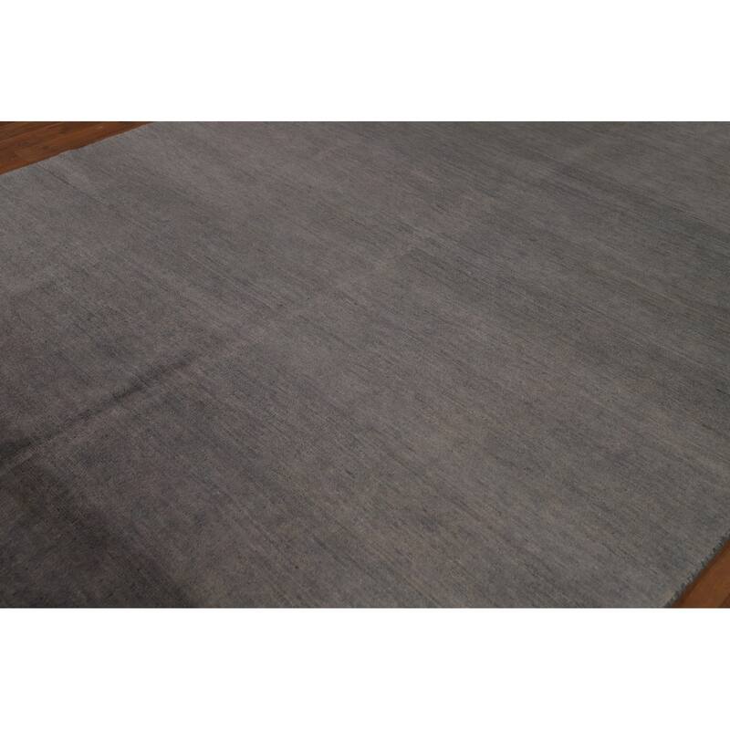 Modern Gray Gabbeh Oriental Area Rug Handmade Living Room Wool Carpet - 6'8" x 9'7"