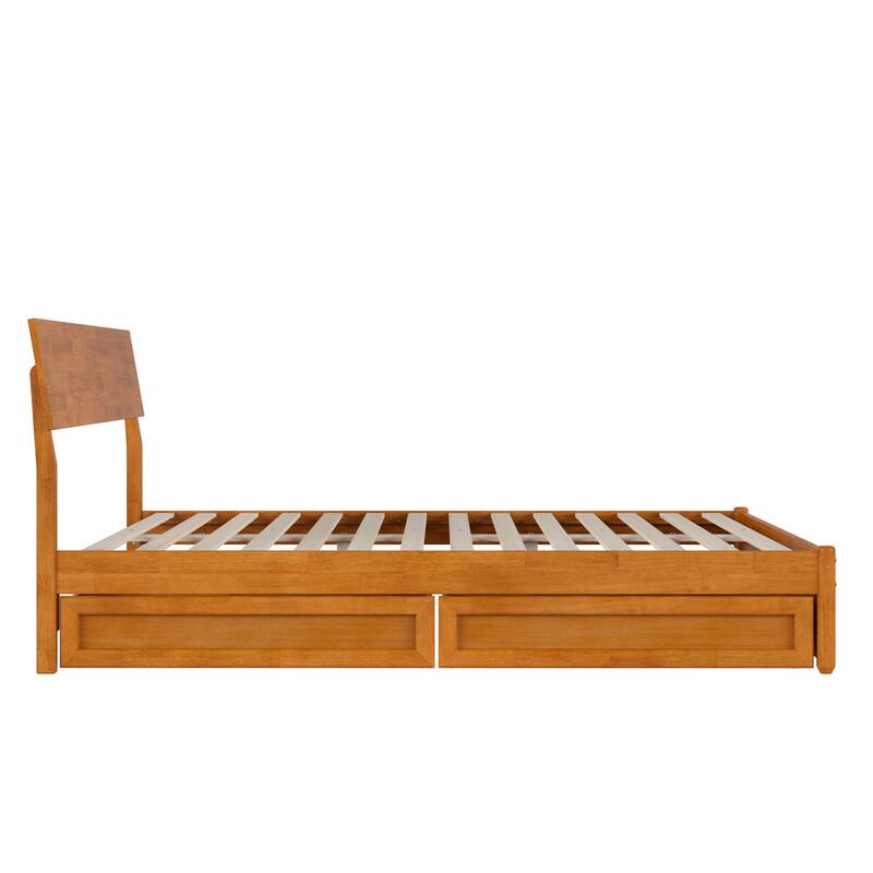 Norla Wood Platform Bed with Storage Drawers
