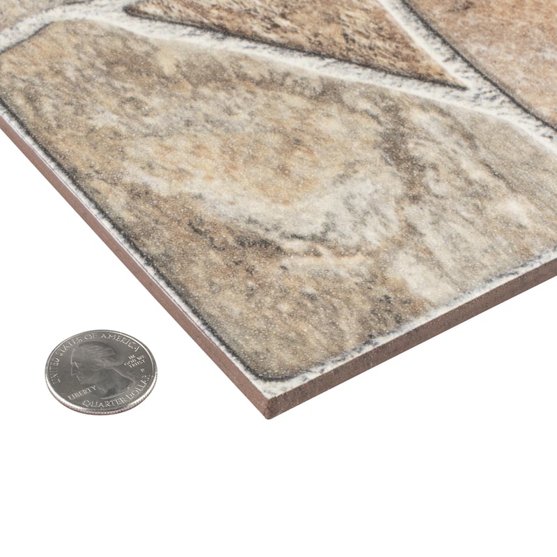 Merola Tile Leticia Beige 17-3/4" x 17-3/4" Ceramic Floor and Wall Tile
