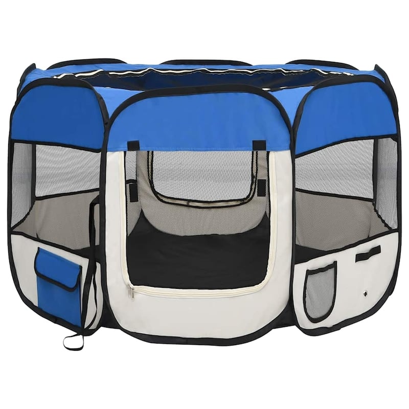 vidaXL Foldable Dog Playpen with Carrying Bag Dog Kennel Puppy Run Playpen