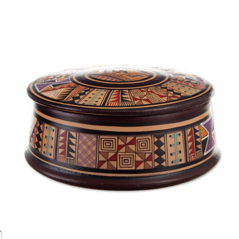 Novica Handmade Warmi Ceramic Decorative Box