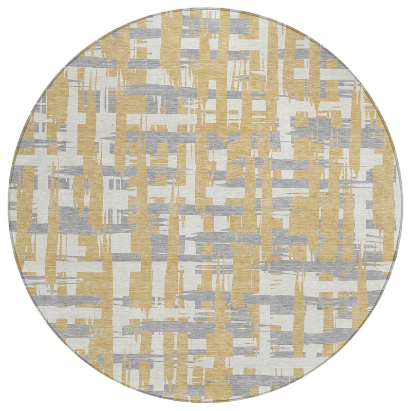 HomeRoots Striped Transitional Rectangle Outdoor Rug