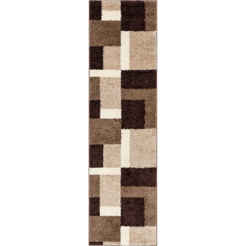 Well Woven Madison Geometric Shag Area Rug