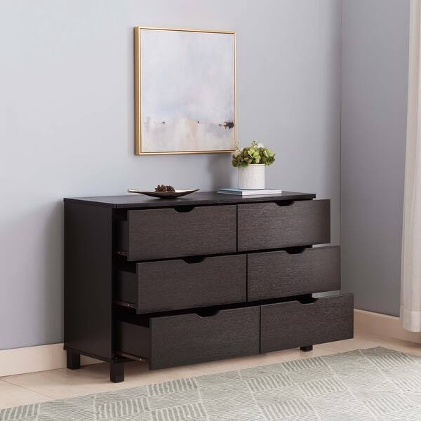 6-Drawer Dresser Red Cocoa, Six Drawers On Pre-assembled Metal Glides, 6"  Deep Drawers - Bed Bath & Beyond - 39075403