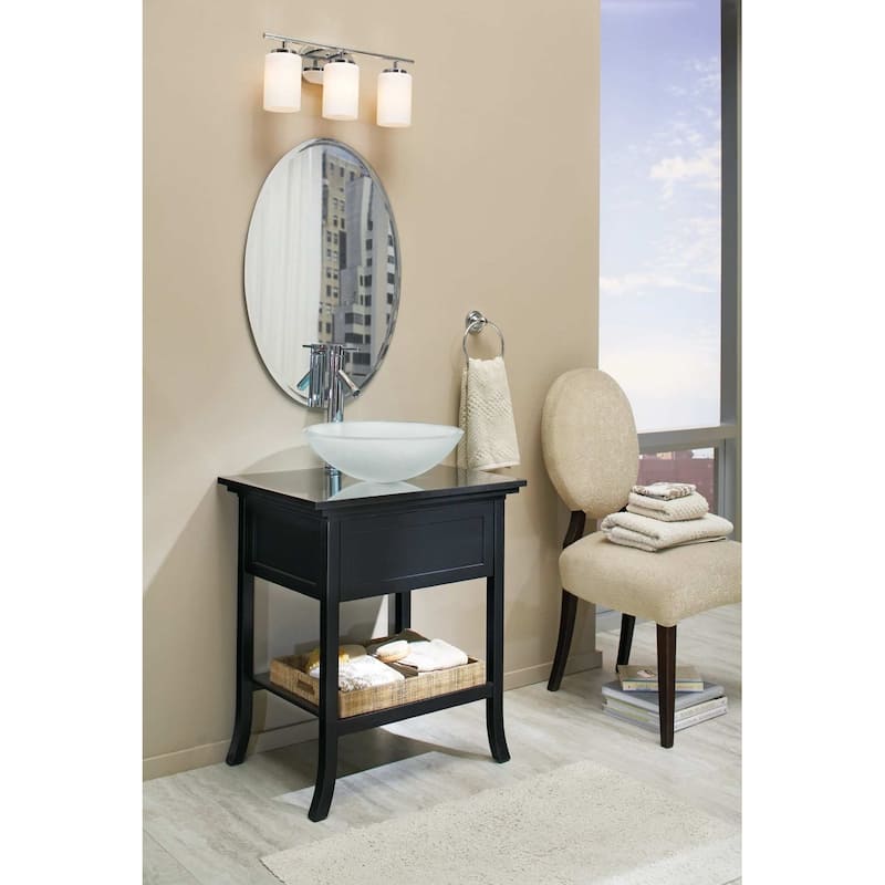 Bellevue Pope 3 Light 24" Wide Shaded Linear Chandelier with Etched