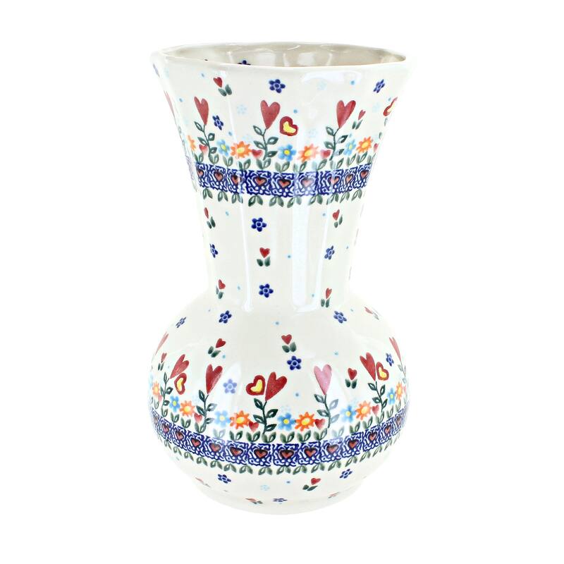 Blue Rose Polish Pottery 142 Vena Vase