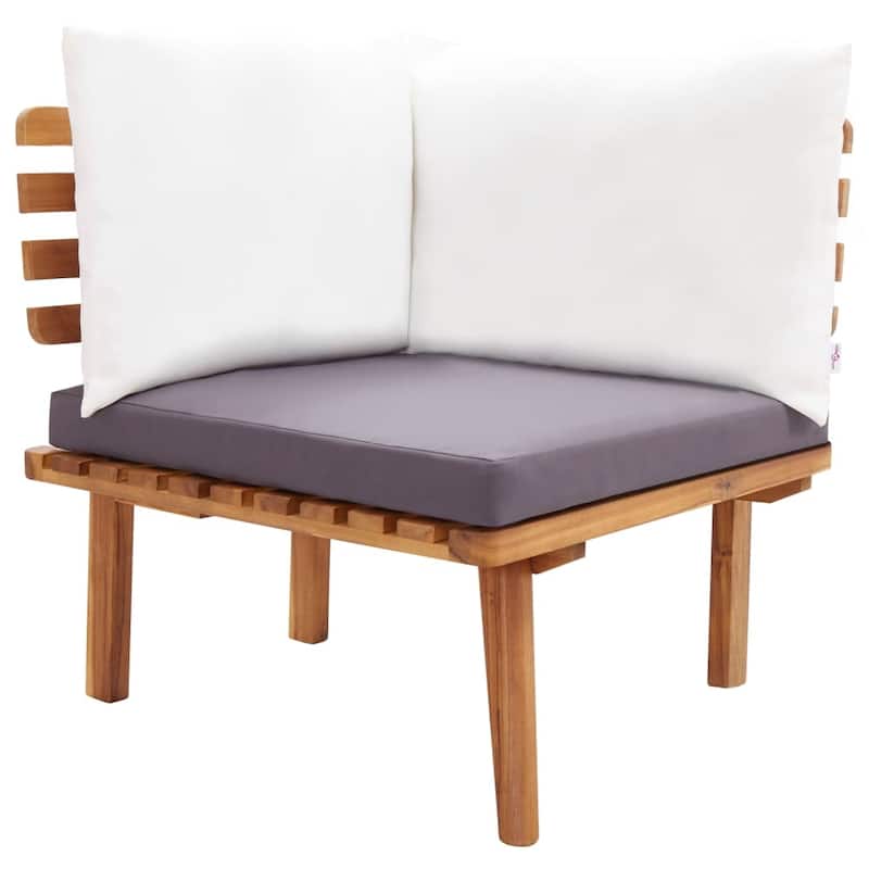 vidaXL Patio Lounge Set Outdoor Sectional Sofa Set Table Solid Wood Acacia - 23.6" x 25.6" x 25.6"