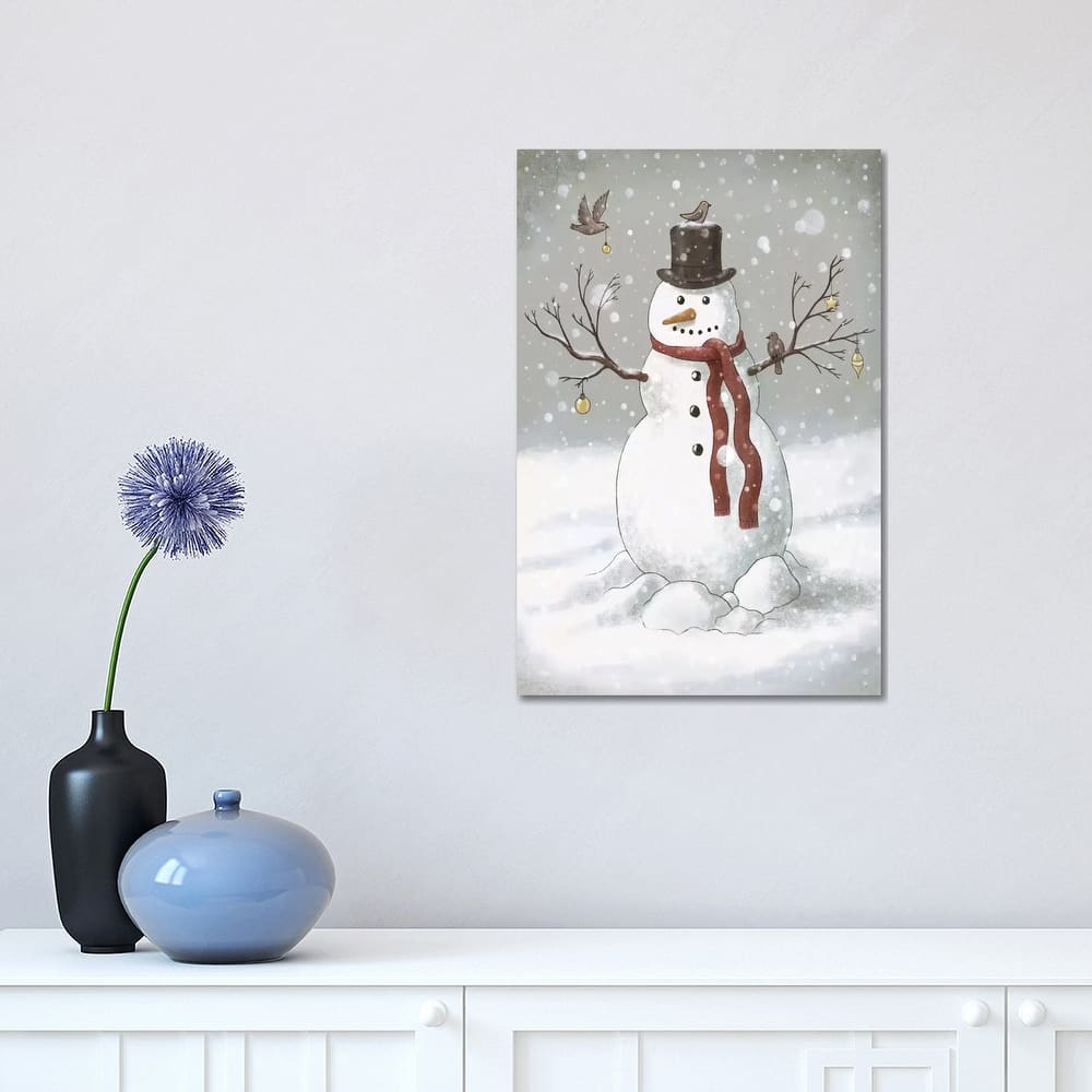 iCanvas "Christmas Snowman" by Terry Fan Canvas Print