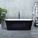 preview thumbnail 30 of 33, Altair Kaprun Flatbottom Freestanding Acrylic Soaking Bathtub in Glossy White with Drain and Overflow