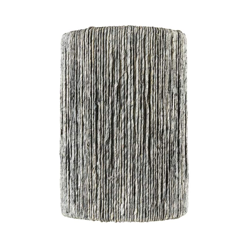 Elk Home Abaca Polished Nickel With Gray Shade. 2 Light Sconce