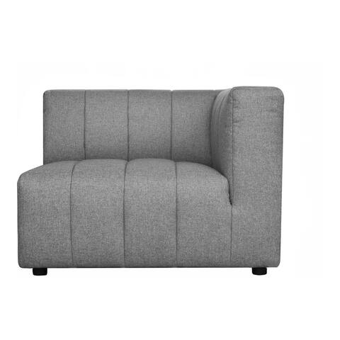 Aurelle Home Lilly Modern Channel-Stitched Modular Sectional Right Arm Chair