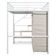 preview thumbnail 14 of 34, 2 Color 70"High Metal Full/Twin Size Loft Bed with Large Wardrobe and Storage Staircase