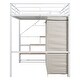 preview thumbnail 14 of 16, 70"High Full Size Metal Loft Bed with Large Wardrobe and Storage Staircase,White