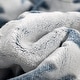 preview thumbnail 6 of 5, Blue Stripe Polyester Queen Quilted Blanket 60 in. x 80 in.