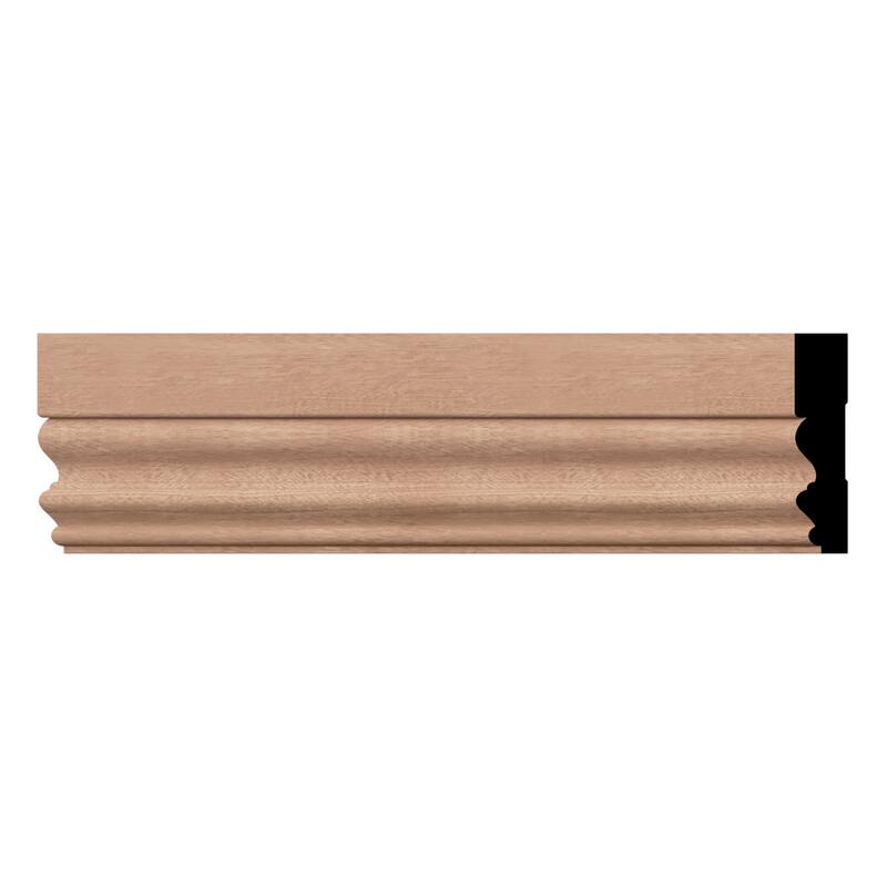 VICC 11/16-in D x 3-1/2-in W x 96-in L Americraft Solid Hardwood Stain Grade Victorian Casing Moulding - Sapele Mahogany
