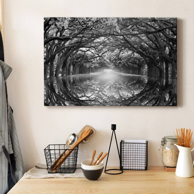 Oak Alley Reflection Premium Gallery Wrapped Canvas - Ready to Hang