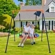 preview thumbnail 4 of 5, Saucer Swing with Stand for Kids Outdoor