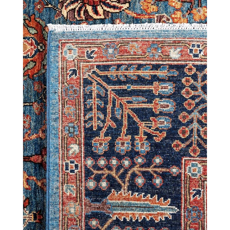Serapi One-of-a-Kind Hand-Knotted Area Rug - Light Blue, 8' 1" x 9' 10" - 8' 1" x 9' 10"
