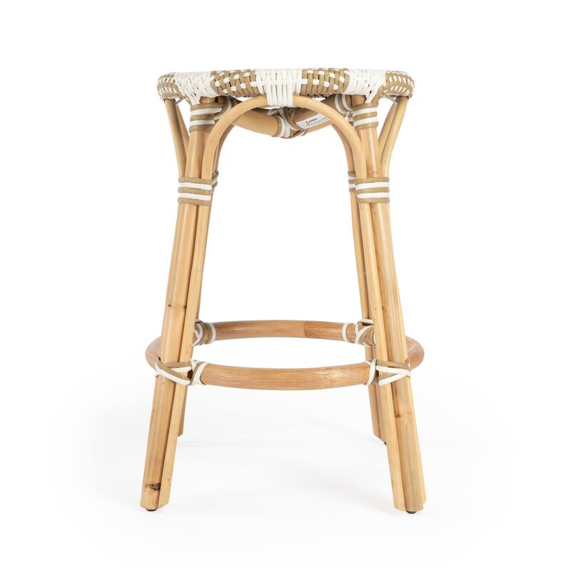 Tobias 24" Rattan Round Counter Stool