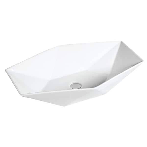 slide 2 of 5, Karran Valera 25" Vitreous China Vessel Bathroom Sink in White