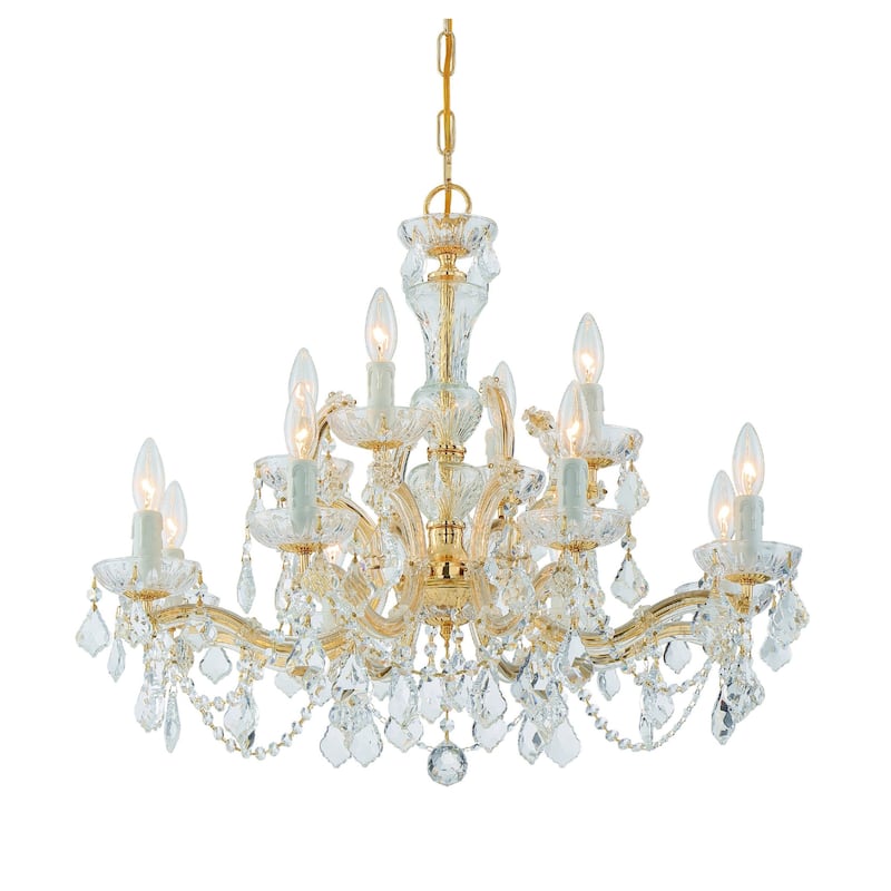 Crystorama Lighting Group Maria Theresa 12 Light 30" Wide Chandelier - Gold