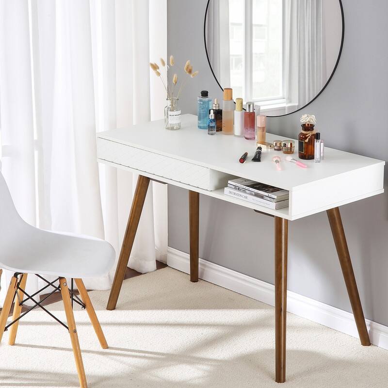 42" W Home Office Desk, Modern Simple Computer Desk Study Table