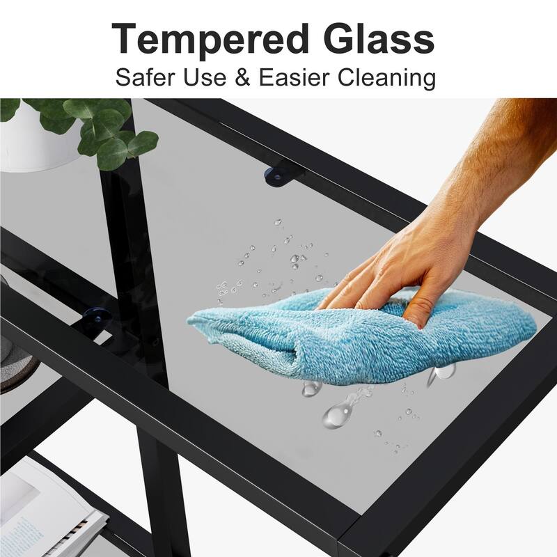 Adjustable Height Entryway Table with storage Non-Slip Design - 40*29