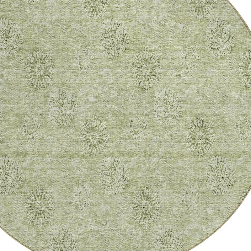 HomeRoots Floral Transitional Rectangle Outdoor Rug