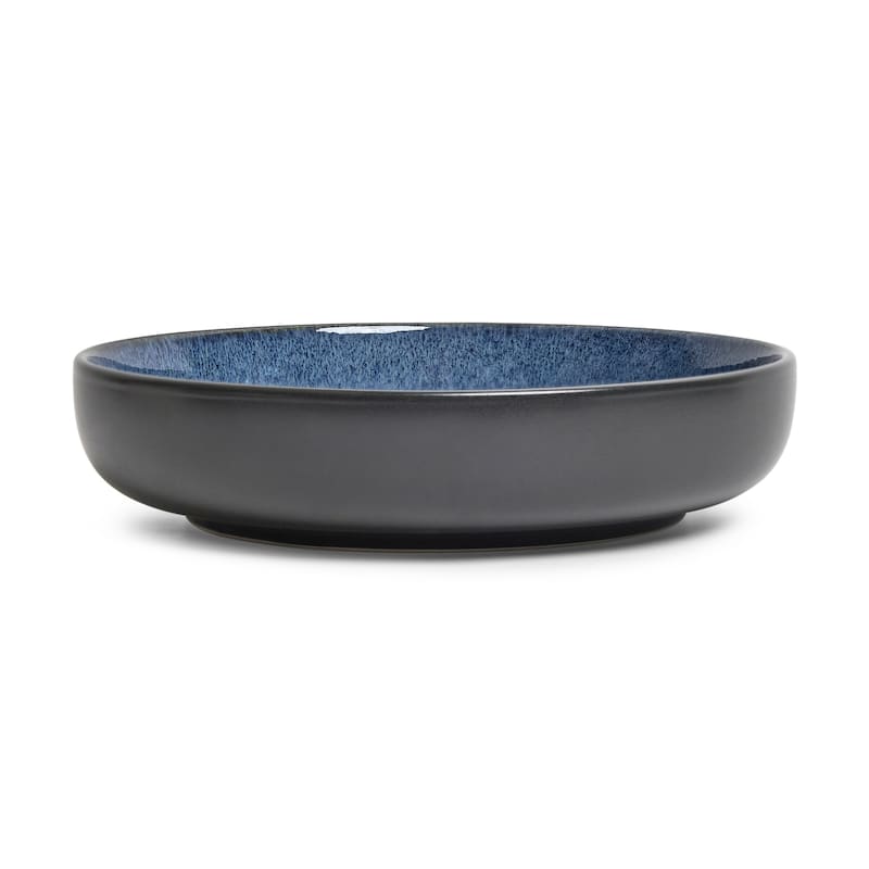 Sango Resona Blue/Black 10" Large Ceramic Serving Bowl (Set of 2), 64.25 oz