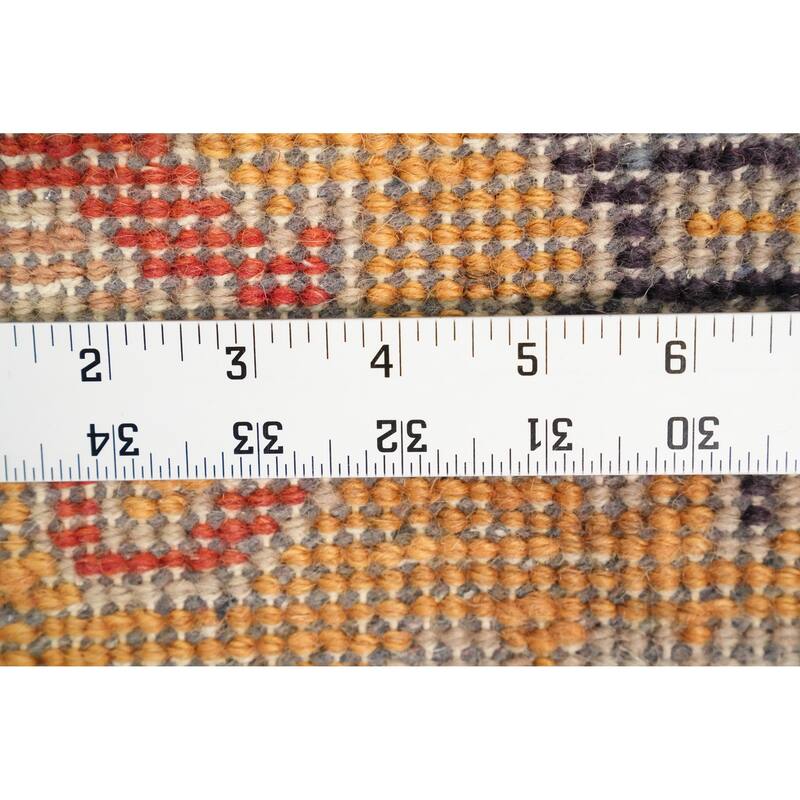 Hand Knotted Oriental 100% Wool Carpet Transitional All-Over Oranges & Rust Oushak Runner Rug - 7' 11'' X 2' 6''