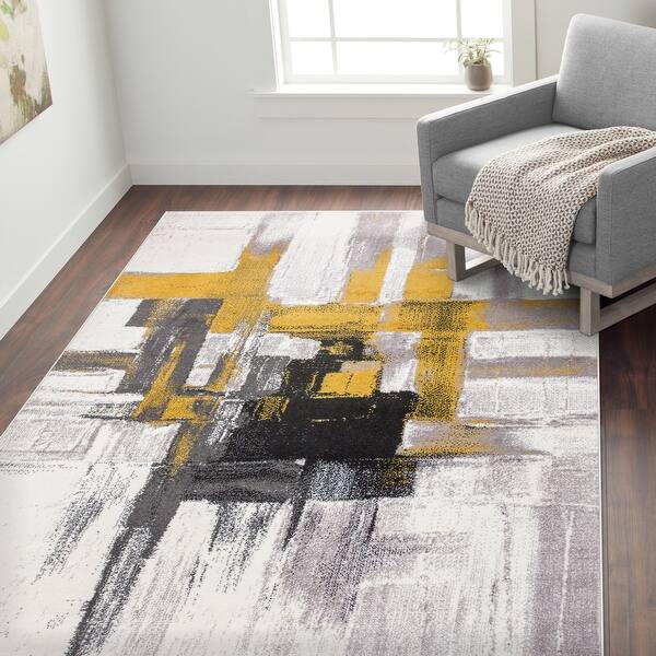 Shop Contemporary Modern Abstract Area Rug On Sale Overstock