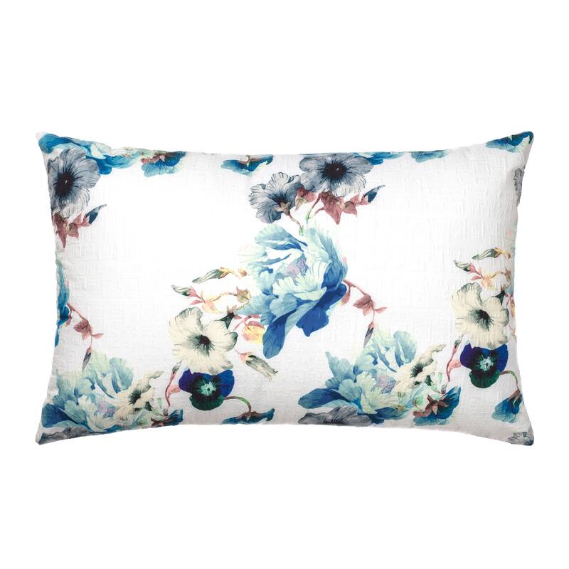 Authentic Hotel and Spa Morning Glories Decorative Pillow Cover - Blue Multi - 13x21