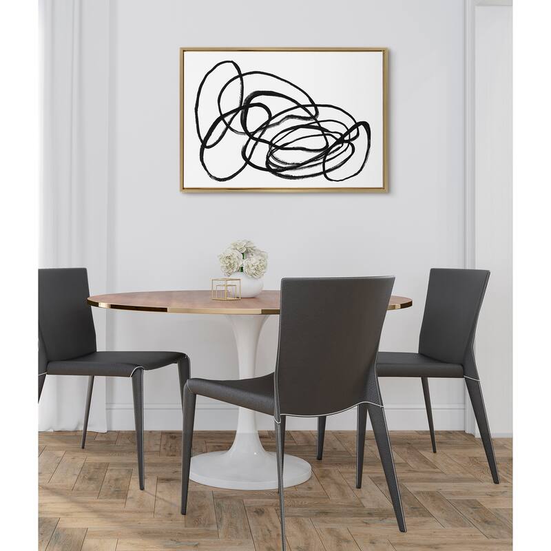 Kate and Laurel Sylvie Ring of Light 2 Framed Canvas by Nikki Chu