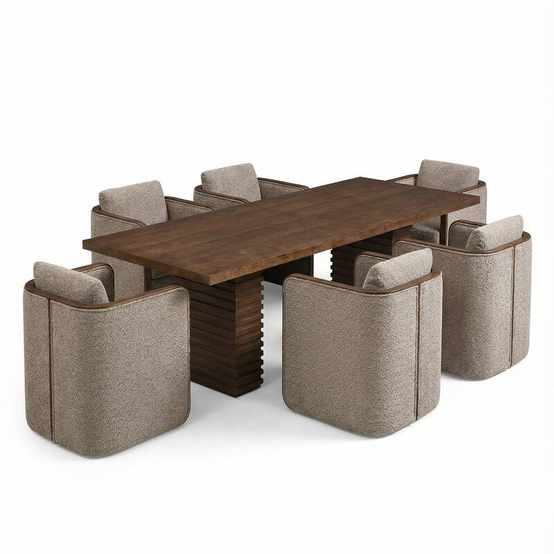 Christopher Knight Home - Modern Upholstered Dining Set with Fabric Chairs