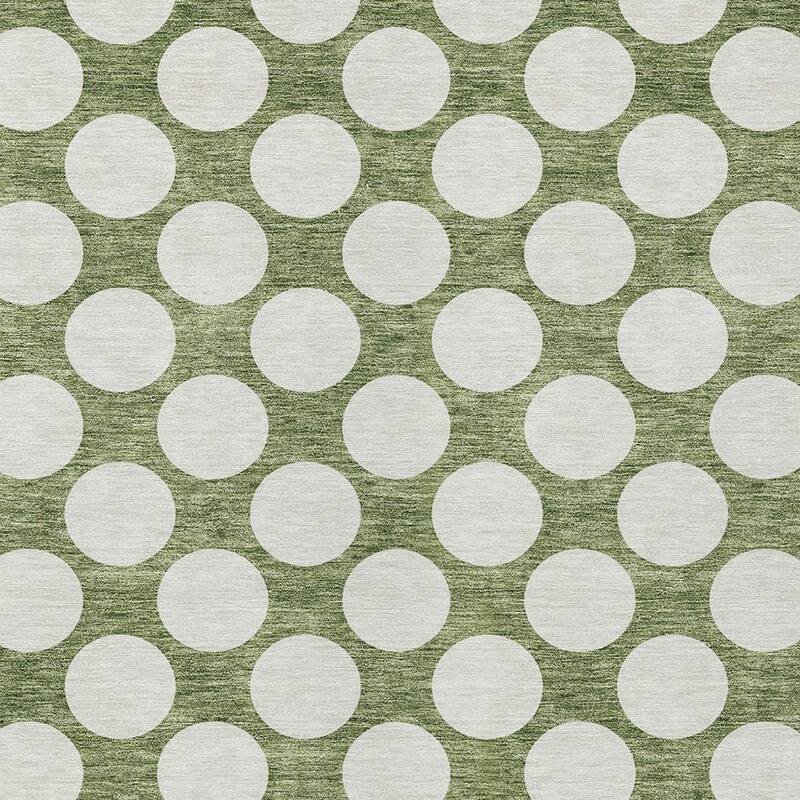 HomeRoots Polka Dot Transitional Rectangle Outdoor Rug