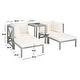 preview thumbnail 45 of 52, SAFAVIEH Outdoor Living Ronson 5 Pc Sectional Set - 26.9 x 26.9 x 26.8