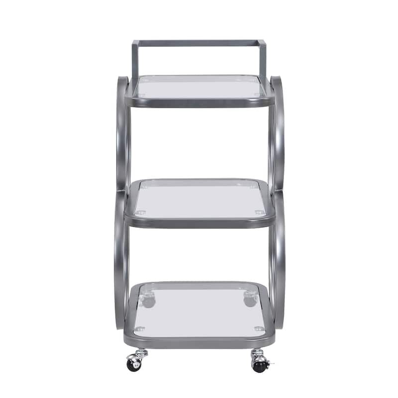 Metal Bar Cart Silver Bar Carts for the Home