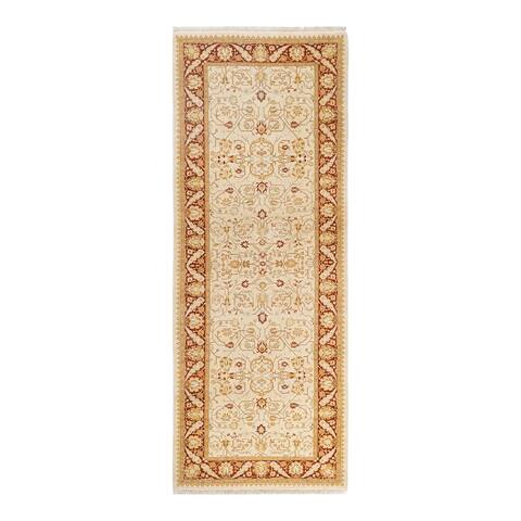 Overton Mogul One-of-a-Kind Hand-Knotted Runner - Ivory, 3' 0" x 8' 4" - 3' 0" x 8' 4"