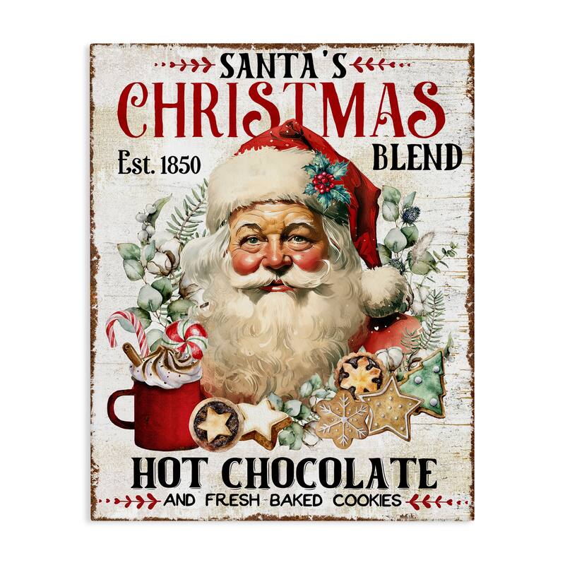 Stupell Santa's Christmas Blend Canvas Wall Art Design By Creatif Belle - 16 x 20