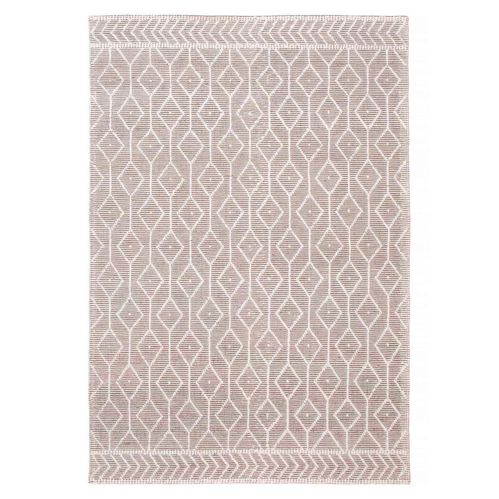 ECARPETGALLERY Braid weave Sienna Taupe Wool Rug - 6'1 x 9'1