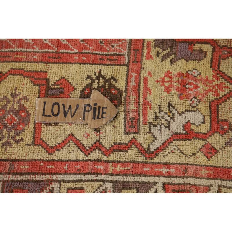 Pre-1900 Antique Vegetable Dye Oushak Turkish Wool Carpet - 4'1"x 5'5"