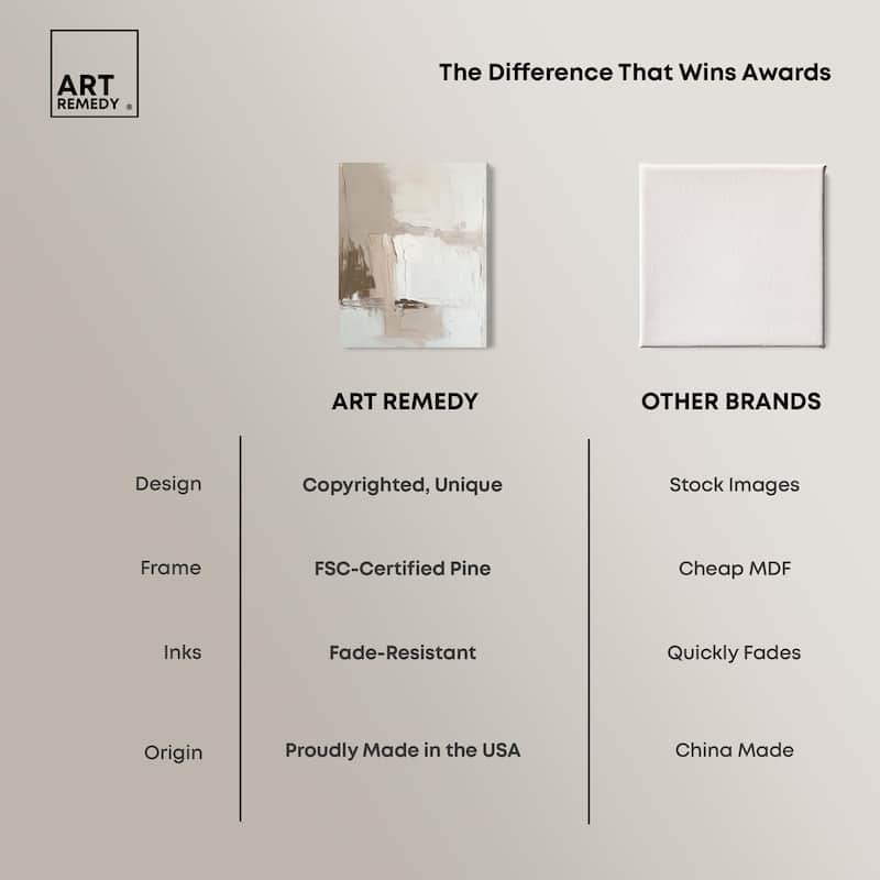 Pale Textured Silence I Canvas by Art Remedy, Gallery Wrapped