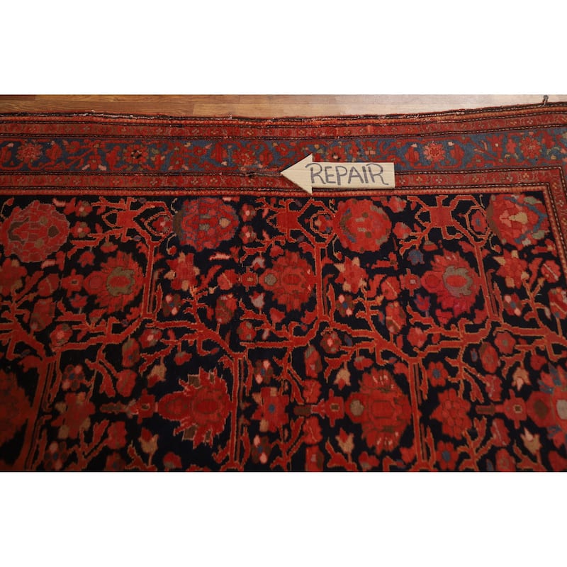 Hand Knotted Oriental 100% Wool Carpet Traditional Floral Oranges & Rust Malayer Area Rug - 6' 6'' X 4' 5''